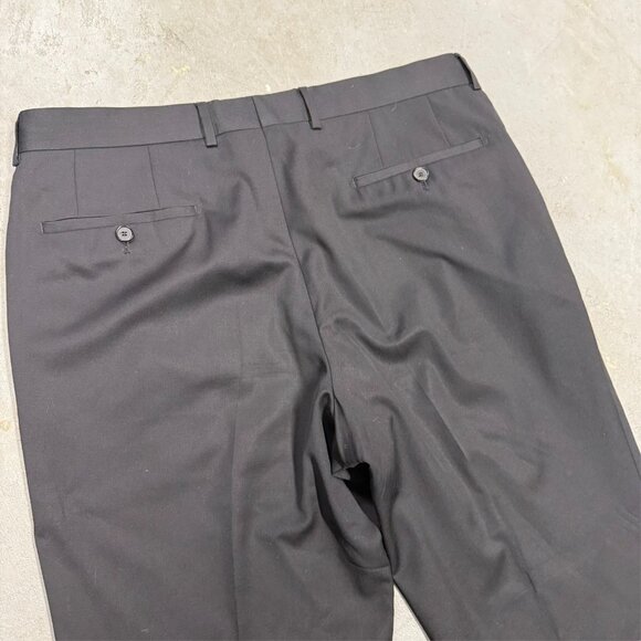 Hugo Boss Dress Pants Black Super 150s Wool Trousers "Tower1" 38x34 - Picture 11 of 12